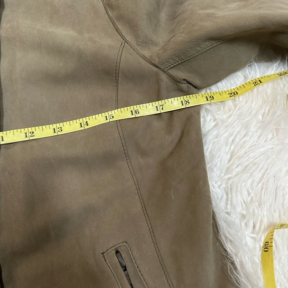 Banana Republic Olive Suede Moto Jacket M NWT - Picture 12 of 14